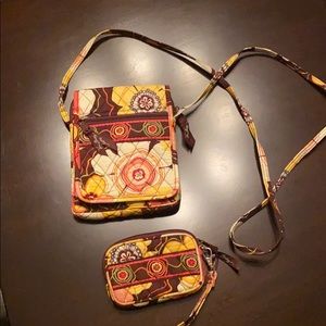 Vera Bradley small crossbody with matching wallet